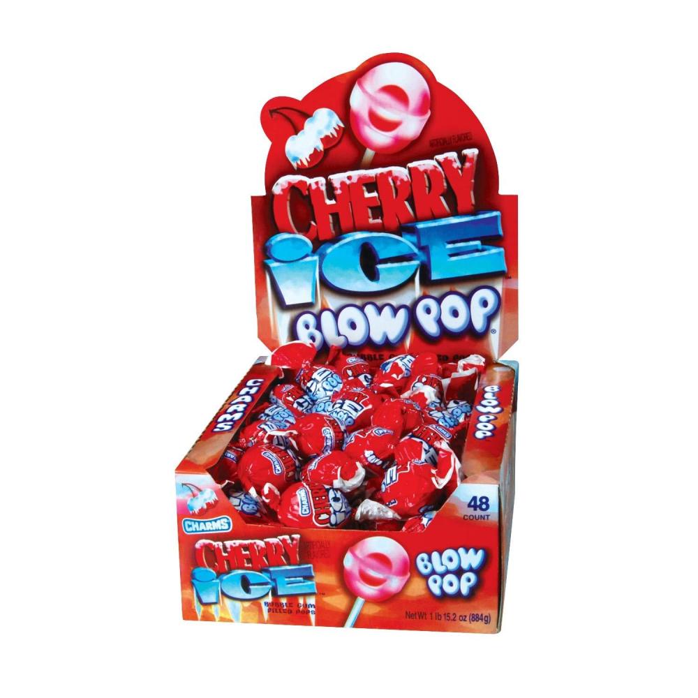 imageCharms Blow Pops Cherry Ice Flavor 48Count Box