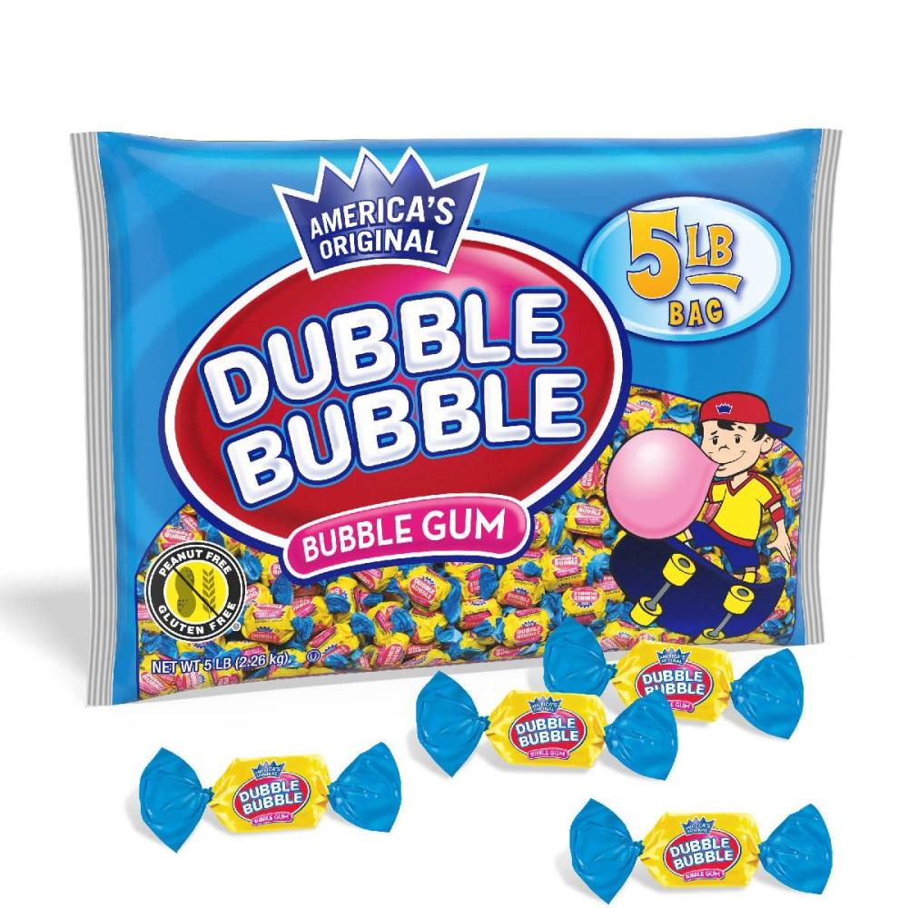 imageDubble Bubble Original Twist Bubble Gum  Individually Wrapped Candy  Gluten Free Kosher ampamp Peanut Free  5 Pound Bag