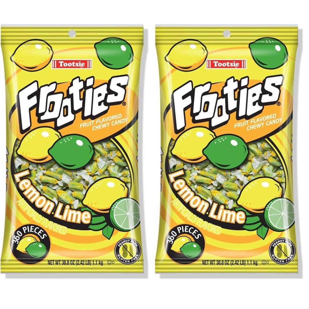 imageLemon Lime Frooties  Tootsie Roll Chewy Candy  360 Piece Count 388 oz Bag360 Count Pack of 2