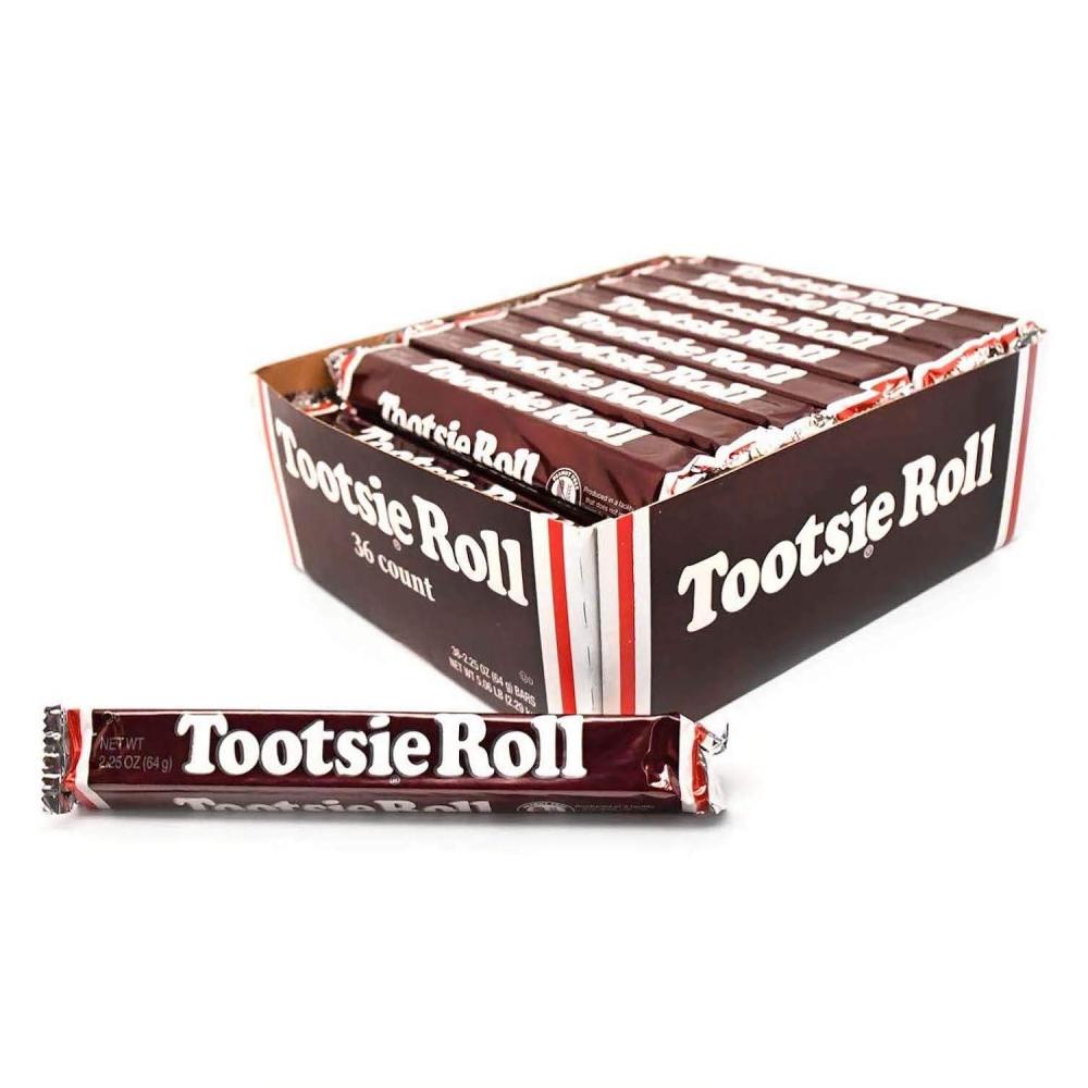 imageTootsie Roll Bars Holiday Favorites Original Classic Size 225 Ounce Rolls Pack of 36 Peanut Free Gluten Free