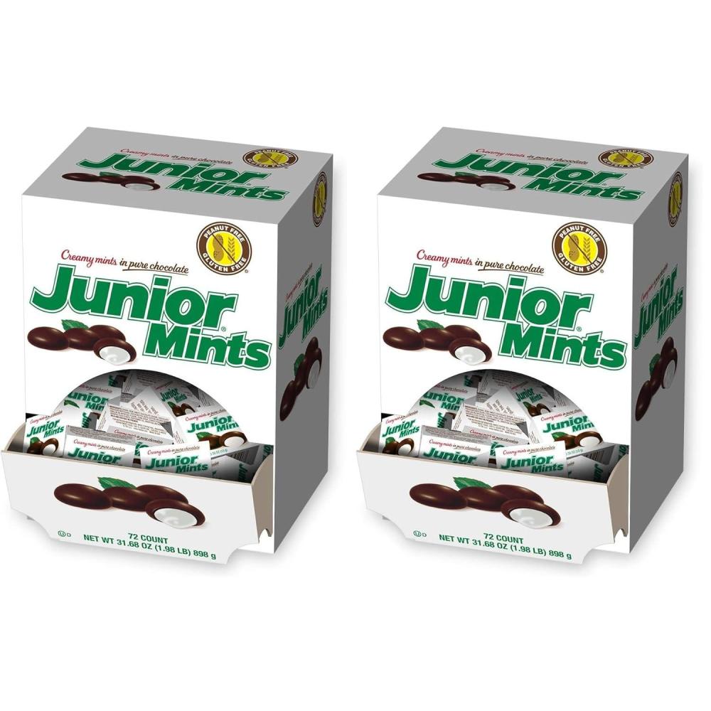 imageTootsie Roll Junior Creamy Mints in Pure Chocolate MiniBoxes 72Count 3168 Ounce72 Count Pack of 2