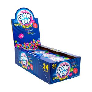Charms Blow Pop Mini Lollipops – Individually Wrapped Dual Candy and Gum Suckers – Peanut Free, Gluten Free – Bulk Treat for Kids and Adults – 2 Ounce Bag (Pack of 24)