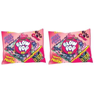 Charms Blow Pops 4 Flavor Assortment, Includes Blue Razzbery, Black Cherry, What A Melon, and Extreme Lemonade Assortment, 80 Count Bag(80 Count (Pack of 2))