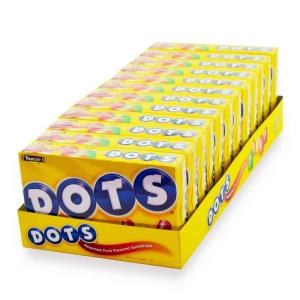 DOTS Individually Wrapped Candy – Original Gummy Candy Flavors – Cherry, Lime, Orange, Lemon, Strawberry – Gluten Free, Kosher & Peanut Free Gumdrops – Bulk 12ct, 6.5oz Dots Candy Boxes