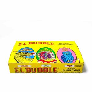 Dubble Bubble El Bubble II Bubble Gum Cigars, Assorted Fruit Flavors, Box of 36