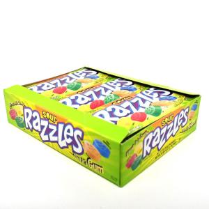 Razzles Tropical Flavor Candy/Gum, 1.4 Ounce (Pack of 24)(Sour)