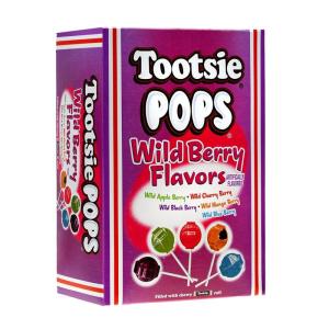 Tootsie Pops Limited Edition Assorted Wild Berry Flavors with Chocolatey Center – Over 3 Pounds Individually Wrapped Fruity Chocolate Lollipops – Peanut Free, Gluten Free, 100 Count