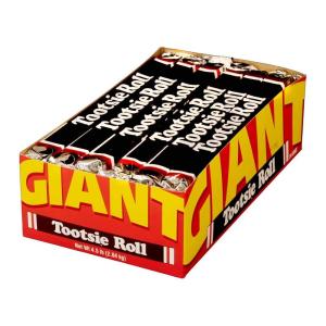 Tootsie Roll Giant – Chewy Chocolate Gluten Free, Peanut Free Candy – Individually Wrapped Candy Bars for Kids, Parties, Classroom – 3 Ounce (Pack of 24)