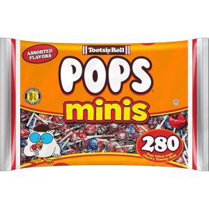Tootsie Roll Pops Original Fruity Lollipop with Chocolatey Center – Individually Wrapped Lollipop Candy – Peanut Free, Gluten Free – 280 Count, 50.37 oz. (Pack of 1)(280 Count (Pack of 1))